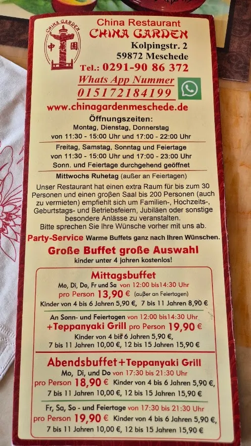 BookNoFees: Ristorante – China Garden – Meschede – Giardino cinese, foto 2